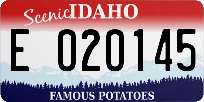 ID license plate E020145