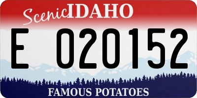 ID license plate E020152