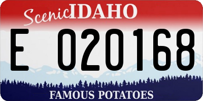 ID license plate E020168