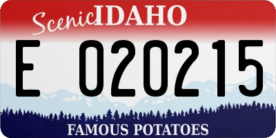 ID license plate E020215
