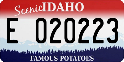 ID license plate E020223