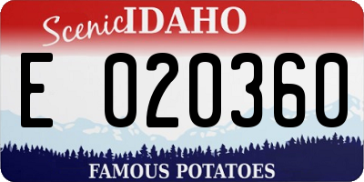 ID license plate E020360