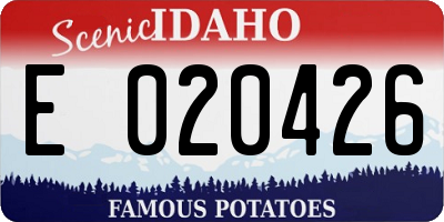 ID license plate E020426