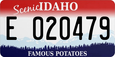 ID license plate E020479