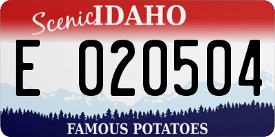 ID license plate E020504