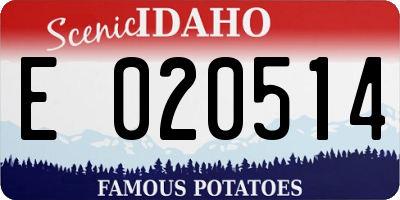 ID license plate E020514