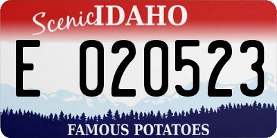 ID license plate E020523