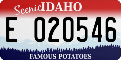 ID license plate E020546