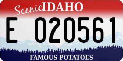 ID license plate E020561