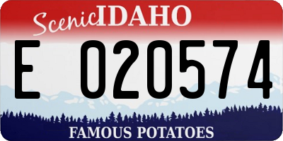 ID license plate E020574