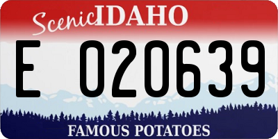 ID license plate E020639