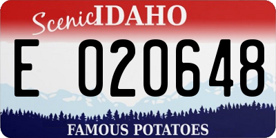 ID license plate E020648