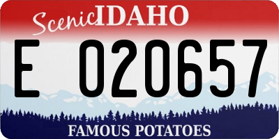 ID license plate E020657