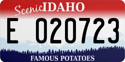 ID license plate E020723