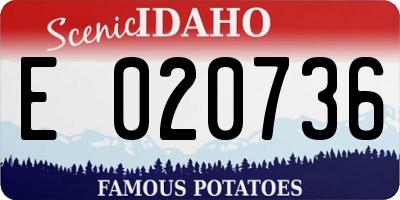 ID license plate E020736