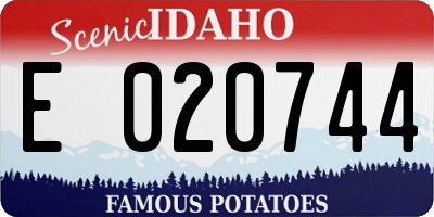 ID license plate E020744