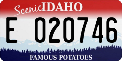 ID license plate E020746