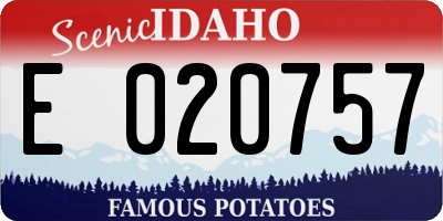 ID license plate E020757