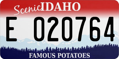 ID license plate E020764