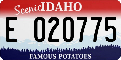 ID license plate E020775