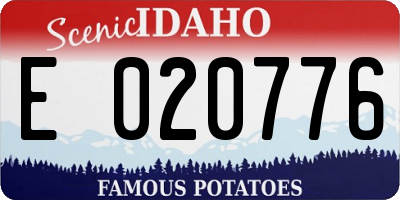 ID license plate E020776