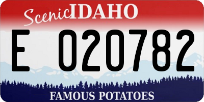 ID license plate E020782