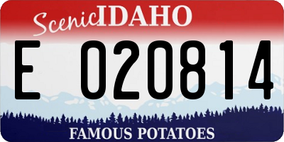 ID license plate E020814