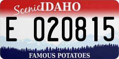 ID license plate E020815