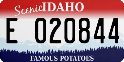 ID license plate E020844