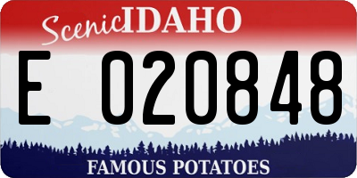 ID license plate E020848