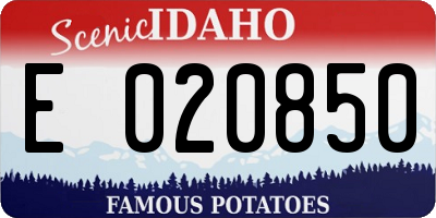 ID license plate E020850