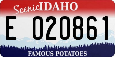 ID license plate E020861