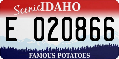 ID license plate E020866