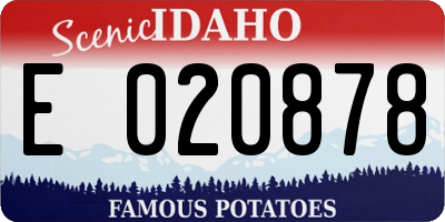 ID license plate E020878