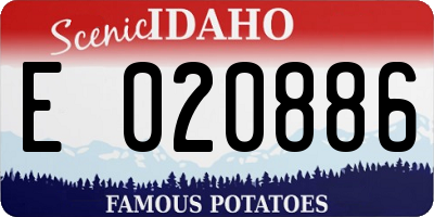 ID license plate E020886
