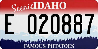 ID license plate E020887