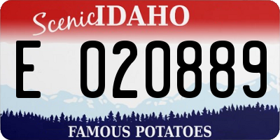 ID license plate E020889