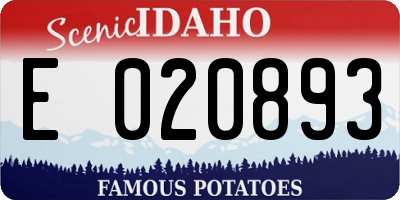 ID license plate E020893