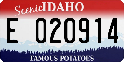 ID license plate E020914