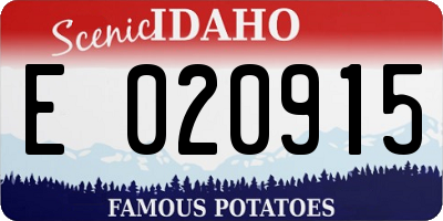 ID license plate E020915