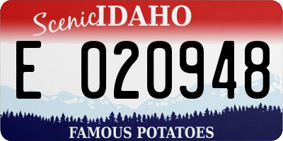 ID license plate E020948