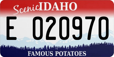 ID license plate E020970