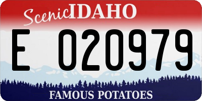 ID license plate E020979