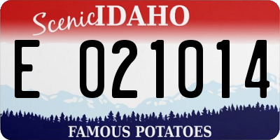 ID license plate E021014
