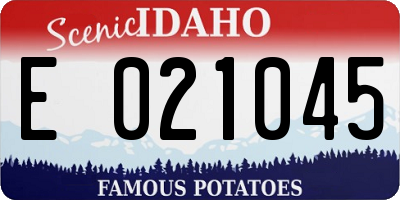 ID license plate E021045