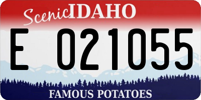 ID license plate E021055