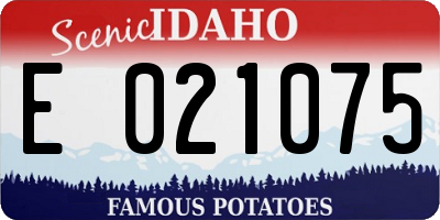 ID license plate E021075