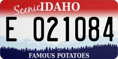 ID license plate E021084