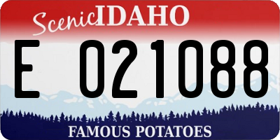 ID license plate E021088