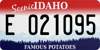 ID license plate E021095